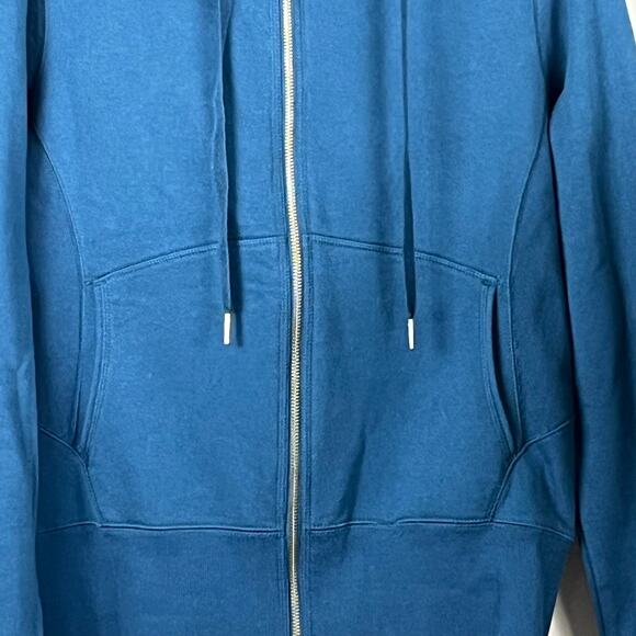 Champion Men's Teal Fleece Zip Front Hoodie Size Medium - Picture 2 of 9